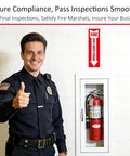 Self Adhesive Fire Extinguisher Sign 12 By 4 Inches Durable PVC Sticker Installed Above Fire Extinguisher