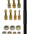 15 Piece Metric Thread Restorer Set Pro Grade With Dies Taps And Restorer File For Damaged Threads M6 To M12 Includes M6 1.00 M8 1.25