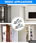 Hidden Door Hinge Set Heavy Side Type For Wood Doors And Bookshelves, 2 Pack Pivot Hinges showing different door applications