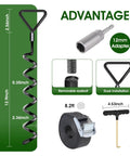 Diagram of Beefy Heavy Duty Trampoline Ground Anchors 4 Pack With Straps Screw In Stakes For Windy Yards Easy Drill Or Manual Install