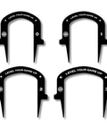 4 Pack Golf Putting Gates Pro Path for Indoor and Outdoor Practice, black numbered gates for stroke control and accuracy.