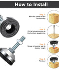 Installation steps for Heavy Duty M12 Leveling Feet Set Offering Rock Solid Stability For Cnc Machines And Workbenches Built Tough To Handle 3200 Lbs.