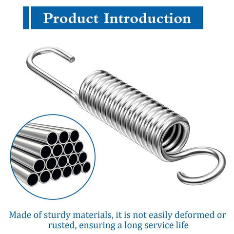 Heavy Duty Replacement Recliner Tension Springs For Couch Sofa Repair Parts with 89mm hook, steel material, close-up view.