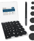 46-Piece Rubber Grommet Kit For Wiring, Premium Soft Double Sided Black Firewall Grommets For Drill Hole Sizes, Tray Display