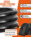 2-Pack 26 Inch Mountain Bike Tires And Tubes Set, 26x1.95 Folding Replacement Tires For Mountain Bikes, inner tubes with Schrader valve