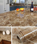 36 Inch By 197 Inch Waterproof Marble Contact Paper Peel And Stick Self Adhesive Vinyl Wrap for countertops shown in kitchen setting