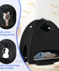 Zero Hassle Snap Together Blackout Tent For Pack And Play features built-in storage pockets for toys and monitors.