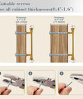 Gold Crystal Dresser Drawer Pulls Four Pack With Screws Three And Three Quarter Inch Hole Center with cuttable screws instructions