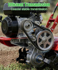 Close-up of an engine with drive belt, illustrating heavy duty power transfer and slippage resistance for efficient transmission.