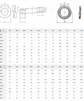 Front view of QISHENG M6 stainless steel spring lock washers, 100 pcs, A2(304) metric washers