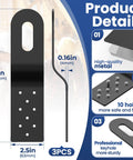 Heavy Duty Permanent Roof Safety Anchor Set For Fall Protection holds tight on wood or metal surfaces, showcasing metal anchor with 10in length.