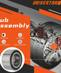 Diagram of hub assembly showcasing Pair Front Wheel Bearings For Ford C-Max 2013-2018, Escape 2013-2019, Focus 2012-2018, with ABS features.
