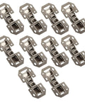 No Drill Cabinet Door Hinges Set for Easy Corner Install, Rustproof Cold Rolled Steel, 50,000 Cycles Tested, 10 Pack