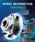Front Wheel Bearing And Hub Assembly For Ram 1500 And Ram 1500 Classic 2012 To 2022 Front Left And Right 5 Lug Hub With ABS Sensor Wire 3 Bolt Triangular Flange Replacement Ready To Roll