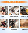 Installation steps for Auger Feed Motor Replacement 812-4421 Easy Swap Direct Fit For Quadrafire Classic Bay 1200 Pellet Stoves