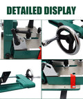 Heavy Duty Tenoning Jig For Table Saws with durable metal construction, detailed view of clamping tool and adjustment handle.