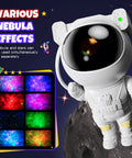 Astronaut Galaxy Star Projector Nebula Night Light With Timer And Remote For Kids And Adults displaying various nebula effects