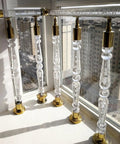 Premium Clear Acrylic Stair Spindles Deck Railing Kit With Slick Transparent Finish and Straight Up Easy Install Hardware For Modern Staircase Baluster Upgrade Kits.