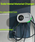Beast Mode Level 2 EV Charger for Tesla and All EVs, 50A 240V Home Charging Station with metal housing on wall.