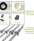 Top Notch C5 Lead Screw SFA2010 Kit With Custom Length RM2010 Ball Nut Housing End Support Coupler 300mm Machined Ends For CNC
