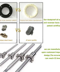 Premium C5 Precision Lead Screw Kit Featuring 1050mm RM2010 Ball Screw With Machined Ends, Heavy Duty Ballnut, Robust Nut Housing, End Support Bracket, And Sleek Coupler For Serious DIY CNC Upgrades, steel screws