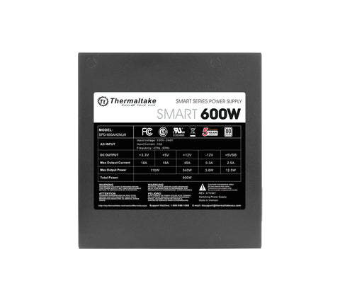 Beefy 600W ATX Power Supply With 80 Plus Certified Efficiency And Active PFC, Rock Solid For Gamers And Builders