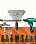 Portable Mortar Grout Gun With 9 Nozzles For Cement Caulking And Pointing Electric Design Caulk Gun Heavy Duty Steel Body