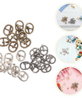 150 Piece Miniature Doll Belt Buckles And Tiny Alloy Buckle Set For DIY Sewing In Silver Gunmetal And Antique Copper For Doll Clothes Craft Projects And Snap Fasteners Kit For Grab And Go Easy Change