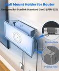 Slick Starlink Gen 3 Router Wall Mount With Clear Acrylic Enclosure, showing precise cable holes for tidy setup.