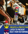 Penetrant With 8 Inch EZ Reach Flexible Straw Pulls Rusted Nuts Loose And Frees Stuck Bolts, Deep Penetration, 13.5 Oz can in workshop.