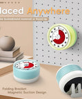 Go To Visual Kitchen Timer for Cooking 0-60 Minutes, Mechanical Magnetic Timer with Loud Alarm, No Battery Needed, shown in blue and green.