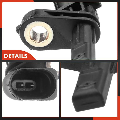 Top Shelf Abs Wheel Speed Sensors Front Left Right Pair Plug And Play Heavy Duty Drop In Fitment For Vw Jetta Beetle Passat close-up connector and mounting detail