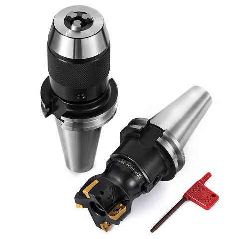Battle Ready Cnc Cat40 Collet Set With Er32 And Er16 Tooling Kit, featuring a CAT40 holder and precision chuck.