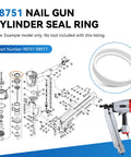 Framing Nail Gun Cylinder Seal Ring Replacement Part For 98751 Fits Framing Nailer Get Your Tool Back In Action Easy Maintenance Kit
