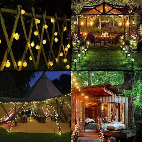Battery Operated Globe Fairy Lights 16 Feet Waterproof With Timer And 8 Modes 30 LEDs Warm White Indoor Outdoor Decor