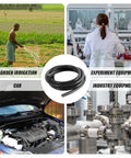 Heavy Duty Workhorse Flexible Silicone Vacuum Hose 10 Feet Long One Quarter Inch Inner Diameter 6mm High Temp 130 PSI Max Pressure used in various applications including car engines, garden irrigation, and laboratory equipment.