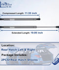 Rear Hatch Trunk Lid Shocks Struts Gas Springs Pair For Ford Mustang 1994 2004 And Panoz Esperante 2000 2007 Bolt In Lift Gate