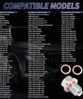 Magnetic M14 X 1.5 Oil Drain Plug Kit With Stainless Steel Pan Bolt And 2 Gaskets For Most Cars, compatibility list shown.