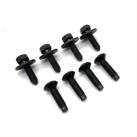 Badass Heavy Duty Replacement Kit For Jeep Wrangler Jk Hood Hinge Torx Bolts And Screws With Captive Washers black screws set