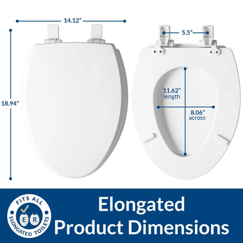 Super Solid Wood Elongated Toilet Seat With Smooth Slow Close Lid That Even Refuses To Budge Easy Care Non Slip Surface Zero Drama Install Straight Up Top Shelf Finish For Your Bath Refresh White
