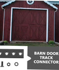 Sliding Barn Door Hardware Connector Set With Flat Plate Track Adapters For Stable Installation On Barn Doors And Cabinets