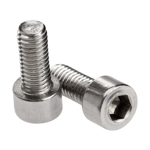 Close-up of 10 Pack M5 Bike Water Bottle Cage Bolts Screws Set Hex Head Stainless Steel Inner Rack Mount Hardware for bikes.