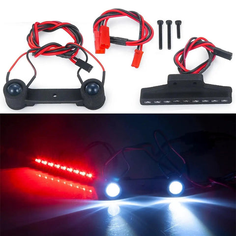 LED Light Strips Kit For One Sixteenth Mini ERVEO RC Car Buggy Upgrade Parts Front And Rear Taillights Spotlight Lamp Bar