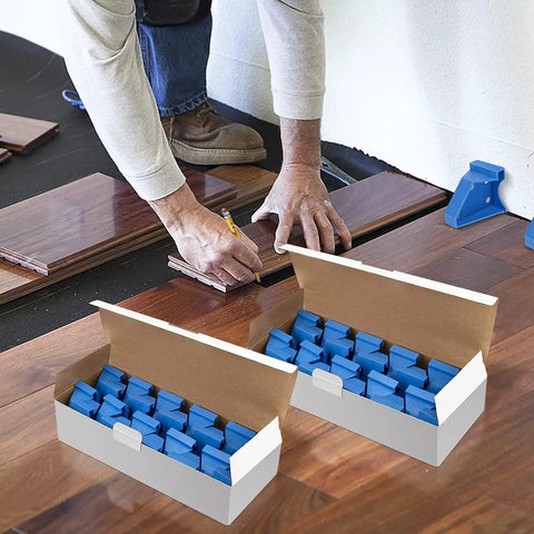 Forty Pack Floor Spacers For Laminate Vinyl Plank Hardwood And Floating Floors With One Quarter Inch And One Half Inch Gap Triangle