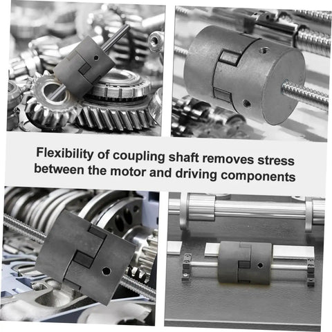 Heavy Duty Three Piece Jaw Coupler Kit Featuring Flexible Spider Insert connects servo motors showing flexibility and design.