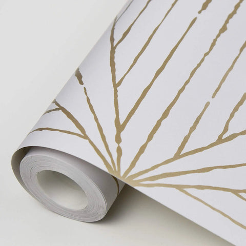 Gold Aurum Self Adhesive Wallpaper With Gray Geometric Pattern Peel And Stick Wall Covering For Modern Homes Repositionable