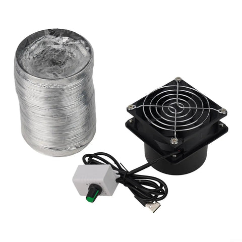 Super Handy Usb Adjustable Soldering Fume Extractor Smoke Absorber Fan With Duct Pipe, 8 cm duct with USB fan and control switch.