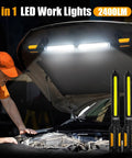 Pro Grade Dual Underhood Work Light With Smart Sensor Control 2400 Lumens LED 4400mAh installed under car hood