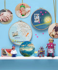 Decorated White Ceramic Ornaments Bulk Pack For Sublimation And Heat Press Printing 3 Inch Round Porcelain Ornament Blanks