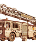 Rescue Firetruck 3D Wooden Puzzle Kit For Adults Build Your Own Hands On Realistic Wood Fire Engine Model 636 Pieces No Glue Needed With Illustrated Step By Step Guide, wooden ladder truck